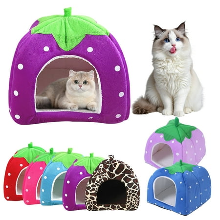 Viflosae Kids Gifts Kid Gifts Pet Bed Comfortable Adjustable Cushion Warm Sleeping Pad Round Basket Sofa Dog Bed Pet Supplies for Small Medium Pet Home Bed Four Sizes