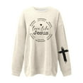 thumbnail image 3 of Women's Sweatshirts 2025 Love Like Jesus Sweatshirt Christian Pullover Tops Long Sleeve Crewneck Sweatshirt for Women, 3 of 5