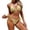 *Yellow, variant on Women's Bikini Set,Side Tie Two Piece Swimsuit,Sparkly Halter Bathing Suit for Beach Party Black,Womens Plus L