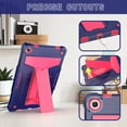 thumbnail image 1 of for Lenovo Tab M10 Plus (3rd Gen) 2022 10.6 inch TB-125F/TB-128F Tablet Case, Silicone Hard Back Kids Friendly Cover Built in Stand Shockproof Heavy Duty Protection for M10 Plus 3rd,Navy+Rose, 1 of 4