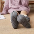 thumbnail image 4 of Womens Knit Sherpa Lined Slipper Socks with Grippers Warm Bootie Thick Fleece Fluffy Fuzzy Winter Thermal Socks, 4 of 6