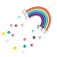 thumbnail image 4 of Rainbow Cloud Hanging Decor Kids Room Sala de estar Dormitorio Adorno colgante de pared de algodón, CH5A-1 Noticed HA8708-01B, 4 of 6