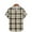 Khaki 1, variant on Mens Short Sleeve Button Down Shirts 2025 Summer Plaid Print Lapel Beach Shirts for Men Fashion Lightweight Casual Work Shirts