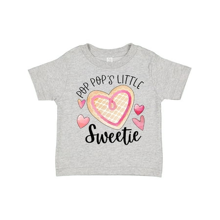 

Inktastic Pop Pop s Little Sweetie with Pink Heart Cookie Gift Toddler Boy or Toddler Girl T-Shirt
