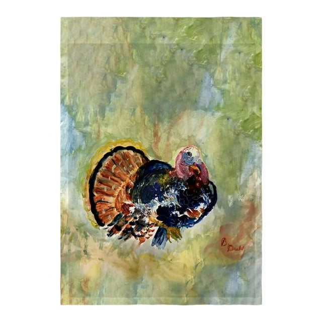 Betsydrake FL1165 12.5 x 18 in. Colorful Turkey Flag