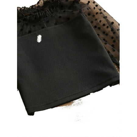 

Casual Polka Dot Round Neck Long Sleeve Black Toddler Girls T-Shirts (Girl s)