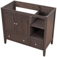 thumbnail image 4 of 36" Bathroom Vanity Base Only, Solid Wood Frame with Durable MDF Construction-Brown, 4 of 9