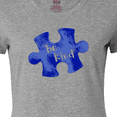 thumbnail image 4 of Inktastic Autism Awareness Be Kind Dark Blue Puzzle Piece Women's T-Shirt, 4 of 5