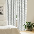 thumbnail image 3 of Ambesonne Classical 4-Panel Curtains, Plaid Simplistic Pattern, 56"x84", Pale Purpleblue Beige, 3 of 4