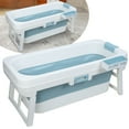 thumbnail image 3 of Moxufan 51 inch Foldable Bathtub,Portable Bathtub for Adult Kids,Large Collapsible Tub with Flip-up Handle,Freestanding Surround Collapsible Bathtub,No Lid,Hot Bath,Ice Bath,Blue, 3 of 13