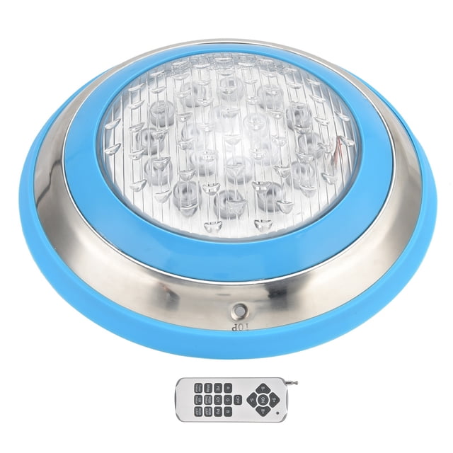 Simming Pool Lamp, Remote Control Underwater Light LED With Screw For Aquarium For Simming Pool 24W-2400LM