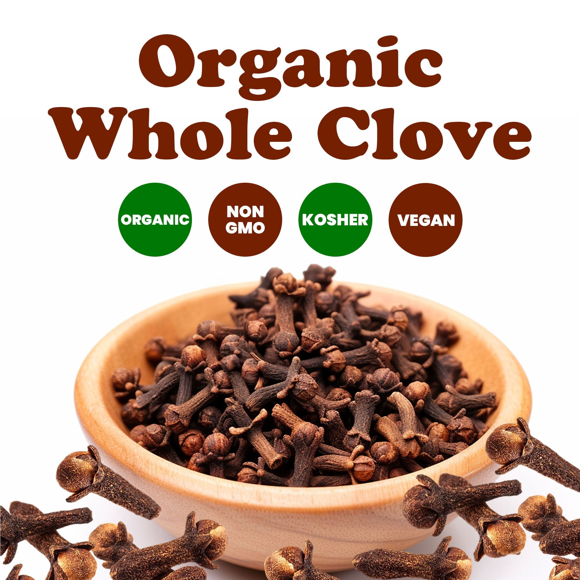 Organic Whole Clove, 3 Pounds – Non-GMO, Vegan, Kosher, Bulk – by Food to Live