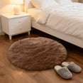 thumbnail image 4 of Sheepskin Round Rug 15.7 Inch, Fluffy Shag Circle Rug for Bedroom, Nursery, Living Room, Washable Non- Fuzzy Area Rug for Home Decor and Kids Playroom, 4 of 5