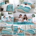 thumbnail image 6 of Teal Coastal Bedding 3 Piece Duvet Cover Set Twin Size, Summer Beach Nautical Abstract Art Soft Microfiber Comforter Cover with Zipper Closure & Pillowcases, Wrinkle & FadeResistant Quilt Cover, 6 of 9