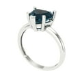 thumbnail image 2 of 2 ct Heart Cut Natural London Blue Topaz Solitaire Engagement Ring for Women in 18K White Gold, 2 of 5