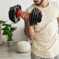 thumbnail image 4 of FitRx Adjustable Dumbbells 2-Pack, 25lb SmartBell Dumbbell Set with 9-in-1 Quick-Select Weights, 2.5lb Increments for Home Gym, 4 of 12