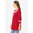 thumbnail image 3 of Woman Within Plus Size Embroidered Knit Tunic, 3 of 5