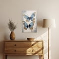 thumbnail image 5 of ZHONGYUTONG Butterfly Canvas Wall Art Blue Butterfly Pictures Wall Decor Abstract Painting for Living Room Decor Framed (12.00" x 18.00"), 5 of 5