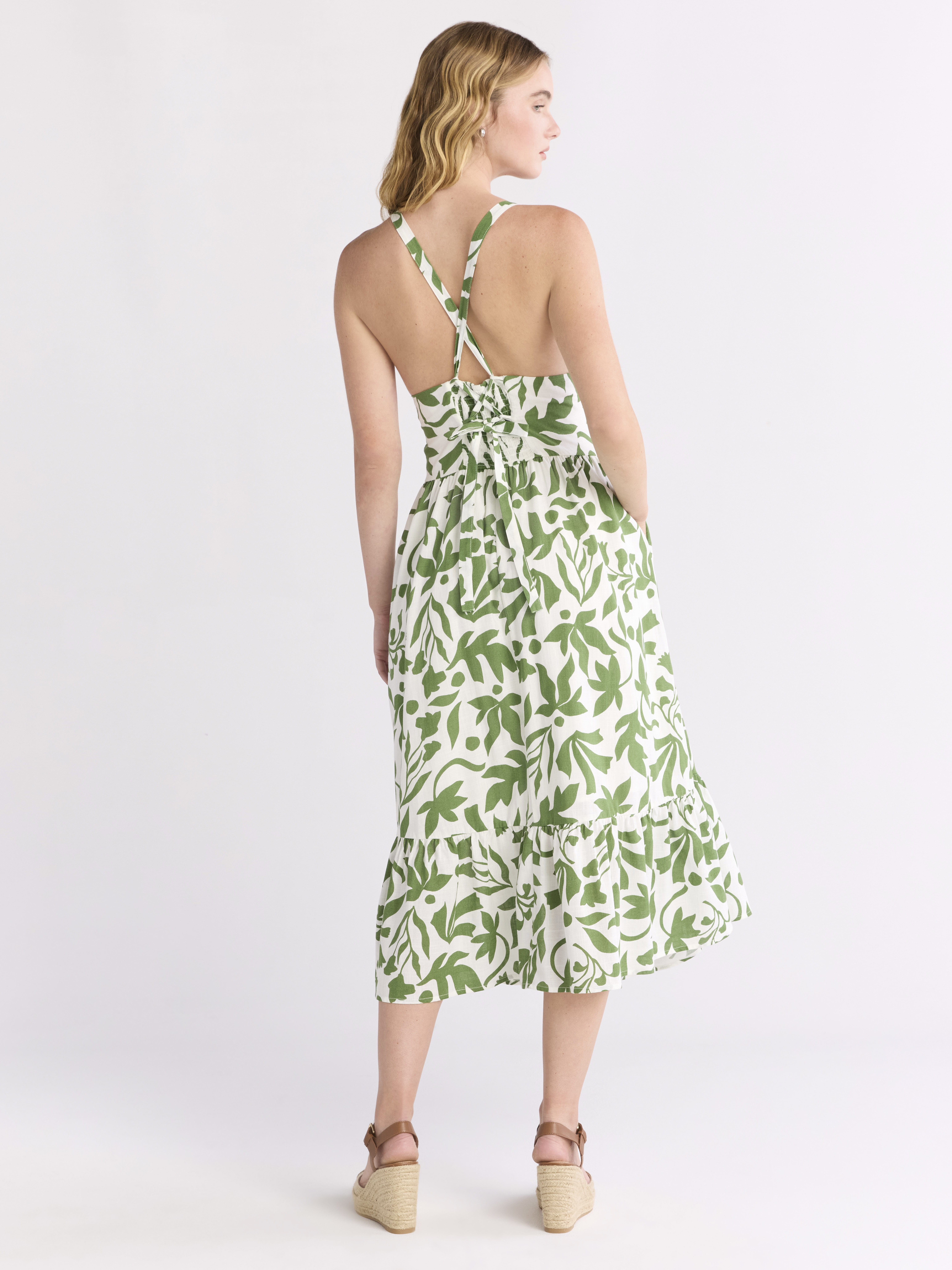 Time and Tru Women's Tie Back Maxi Dress, Sizes XS-XXXL