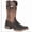 Black, variant on Men’s Square Toe Cowboy Boots Retro Embroidered Western Mid Calf Boots with Chunky Heel for Ranch Work Rodeo Country Concerts Casual Wear and Outdoor Riding