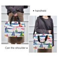 thumbnail image 6 of FORMRS 16" Laptop Bag Carrying Sleeve Case with Handle Travel Shoulder Briefcase, Hand Drawn Sailboats, 6 of 8