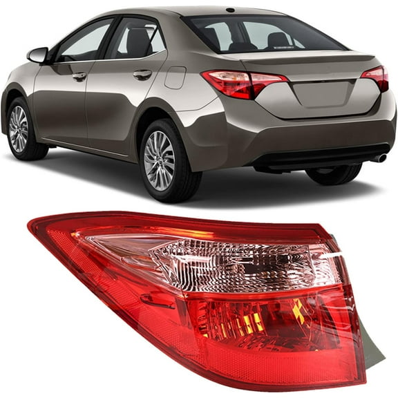 PET-U Replacement for 2017 2018 2019 Toyota Corolla Tail Light Lamp Brake Rear Left Driver Side Outer 8156002B00 TO2804130