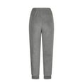 thumbnail image 5 of Feancey Womens Fleece Sweatpants Cinch Bottom Casual Fuzzy Pajama Pants High Waisted Drawstring Joggers Winter Plush Warm Lounge Trousers with Pockets Gray XXL, 5 of 9