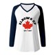 thumbnail image 3 of MHFRRA Camiseta de Manga Larga con Cuello En V y Estampado de La Bandera de Canadá para Mujer Marina de Guerra, 3 of 4