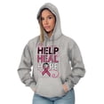 thumbnail image 5 of Help Heal Hope Breast Cancer Aware Hoodie Sweatshirt Women Brisco Brands X, 5 of 6