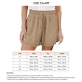 thumbnail image 5 of Pantalones cortos de pierna ancha para mujer, pantalones cortos de verano transpirables de Color puro con cintura alta elástica con cordón, 5 of 5