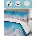 thumbnail image 4 of Blue Coastal Twin XL Size Down Alternative Comforter, Lightweight Comforter Quilt Bedding Set with Pillow Shams Summer Beach Seaside Ocean Nautical All Seasons Bed Comforter Duvet Insert 68"x98", 4 of 7