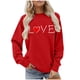 thumbnail image 2 of RKSTN Valentine's Day Sweatshirts for Women Oversized Crewneck Valentines Heart Graphic Print Sweatshirt Womens Casual Plus Size Round Neck Loose Comfy Sweatshirt Fall Spring Clothes Valentine Gift, 2 of 6