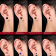 thumbnail image 4 of Conjunto de pendientes de acero de titanio para hombre, decoraciones combinadas, pendientes de alta gama que no se decoloran, accesorios sencillos para mujer, 4 of 4