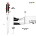 thumbnail image 4 of Gunter Wilhelm 8" Pointed Carving Knife - Premium German Steel - Dark Pakkawood Handle - EXECUTIVE Chef, 4 of 5
