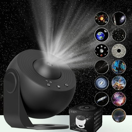 

Night Lights Star Projector Galaxy Light 12 in 1 Planetarium Galaxy Projector 360° Rotating Projector with Solar System for Bedroom Starry Sky Night Light Lamp for Kids Adult Home Deco