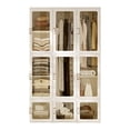 thumbnail image 1 of Intexca Foldable Wardrobe Organizer with Magnetic Doors & Hangers - 11 Clear Doors (3 Hangers), 1 of 5