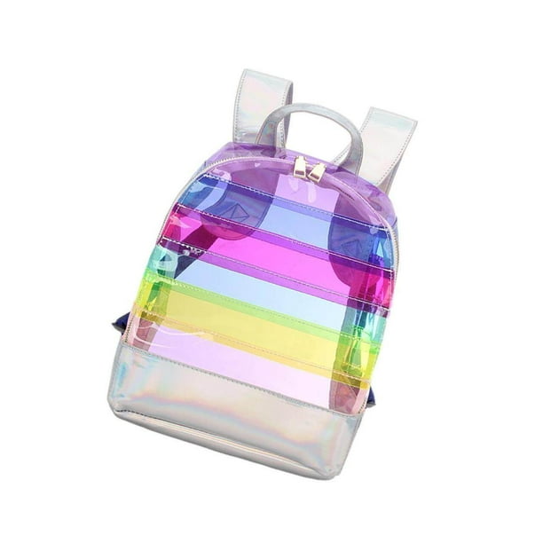 kurtrusly Clear Backpack Heavy Duty Shoulder Bag Outdoor Daypack Rucksack Purple Walmart