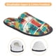 thumbnail image 3 of Fotbe Colorful Hawaii Palms Pantuflas Peludas para Mujer con Estampado, Zapatillas de Peluche, Zapatos de Invierno para Casa, Uso Interior y Exterior-Large, 3 of 8