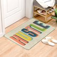 thumbnail image 1 of Alfombrilla antideslizante con texto creativo para puerta, alfombra duradera para entrada, cocina, dormitorio, balcón, sala de estar, dormitorio, Color Fivean unisex, 1 of 2