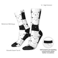 thumbnail image 2 of Yiaed Doodle Cute Cat Print Great elasticity Crew Socks Sports socks for Men and Women, 2 of 5