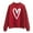 A Red, variant on Valentines Womens Crewneck Sweatshirt Love Heart Graphic Hoodless Sweater Casual Valentine's Day Pullover Tops Festival Clothing Crewneck Sweatshirt