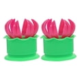 thumbnail image 1 of 2pcs Pastry Pie Steam Bun Dumpling Makers Mould Cooking Gadgets (Green), 1 of 9