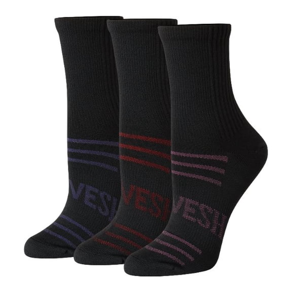 Hanes Women's Crew Socks, Moves, 3-Pack, Size 5-9