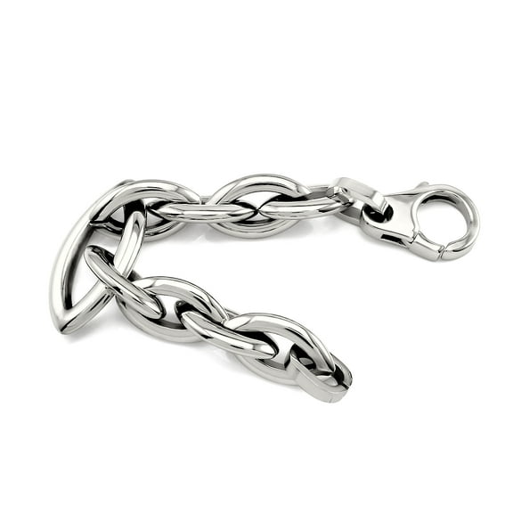 Couya Stainless Steel Bracelet Gold Plated Bracelets Hop Thick Link Chain Pulsera Waterproof Jewelry