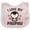 Pink and White, variant on Inktastic I Love My Pawpaw with Cute Penguin and Hearts Girls Baby Bib