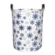 thumbnail image 1 of Fotbe blue Snowflake Prints Cesto de Ropa con Asas, Cesto Impermeable de Gran Capacidad, Bolsa de Lavado para Dormitorio, Cesto de Ropa con Ruedas y Asas-Small, 1 of 6