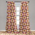thumbnail image 5 of Ambesonne Abstract Curtains, Retro Modern Vibrant, Pair of 28"x84", Multicolor, 5 of 5