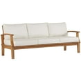 thumbnail image 2 of Modway Marina Outdoor Patio Teak Sofa in Natural White, 2 of 10