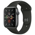 thumbnail image 2 of Restored Apple MWVF2LL/A Watch Series 5 44mm GPS Aluminum Space Gray Black Sport Band Smartwatch (Refurbished), 2 of 5