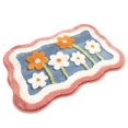 Floral Bathroom Rug Plush Absorbent Antislip Bath Mat Cute Aesthetic ...